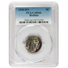 1938-D/S 5c Buffalo Nickel PCGS MS66 Blue Label