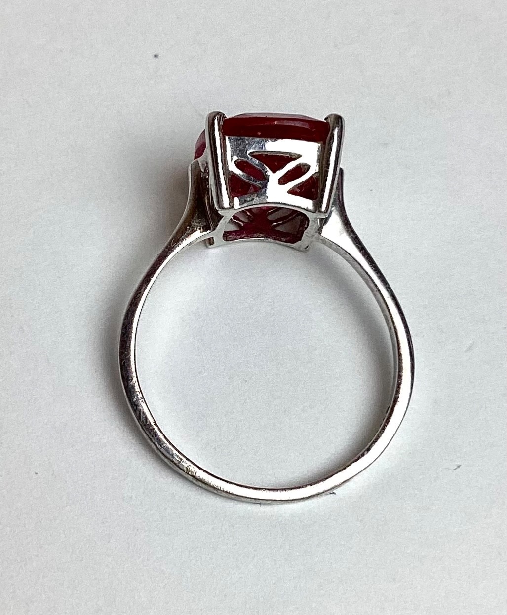 Vintage Tested Lab-Created Ruby .925 Sterling Sil… - image 5