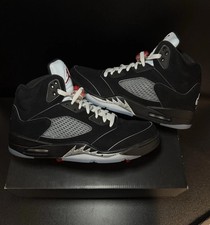 Nike Air Jordan 5 Black Metallic Reimagined Size 10.5 Lightly Pre-Owned With Box