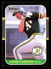 Carney Lansford 1987 Donruss #158 Oakland Athletics BUY3GET1FREE
