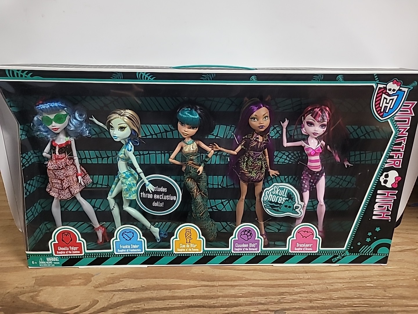 Monster High~Skull Shores 5 Doll Pack Gift Set~Draculaura Gh