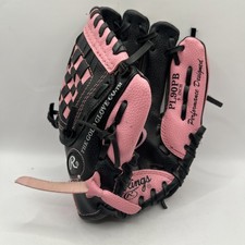 RAWLINGS PL90PB Little Girls Pink Baseball, T-Ball, Glove, 9" Right handed