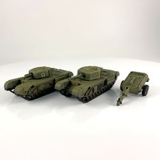 x2 Churchill Armoured Troop incomplet Plastique Battle front group Flames of War