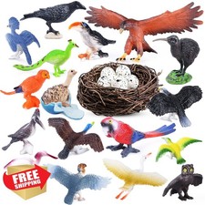 SIENON 23Pcs Realistic Birds Toy Playset Figures
