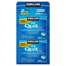 Kirkland Signature Quit 2 mg , Original Gum, 380 Pieces Exp: 4/2027