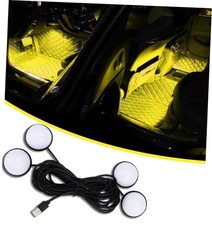 4 in 1 Car Interior LED Ambient Light Kit Yellow