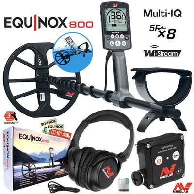 Minelab EQUINOX 800 Multi-IQ Underwater Waterproof Metal Detector & 11'' DD Coil