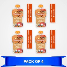 Pack of 4 - Happy Baby Clearly Crafted Stage 2 Apples Sweet Potatoes Granola O