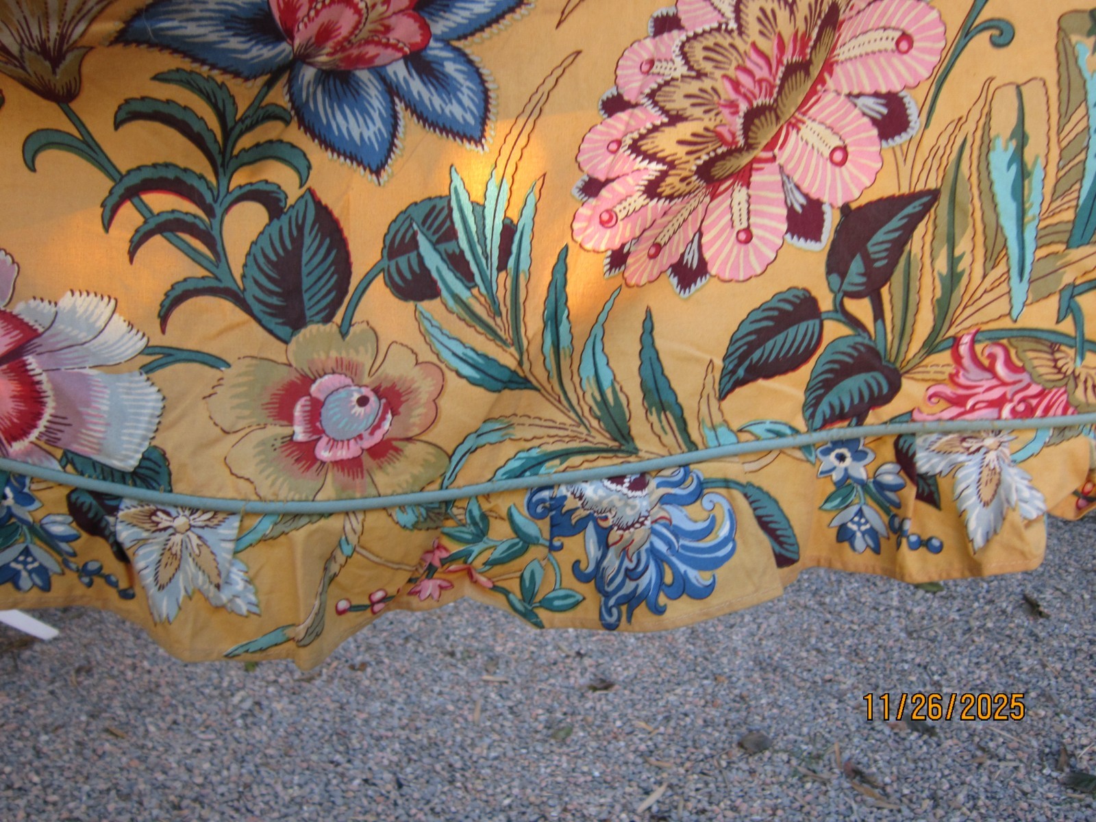 ANTIQUE INDIAN TYPE FABRIC COUPON 2.35 x 1.33m