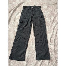 Vintage American Eagle Cargo Pants Wide Leg Charcoal Grey Y2K Utility 4