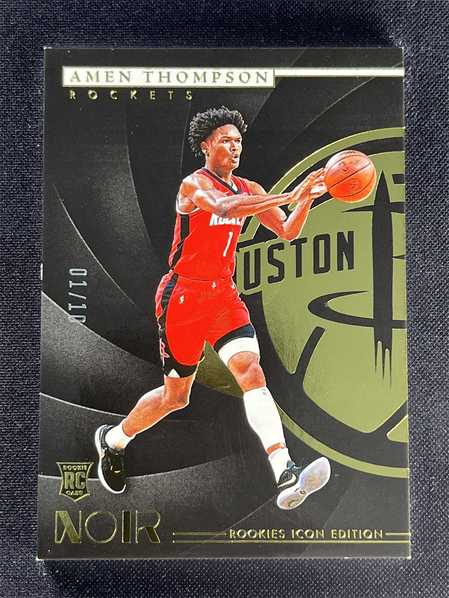 1/10 JSY# 1/1 ! 2023-24 Panini Noir Amen Thompson #188 Gold RC Icon Edition