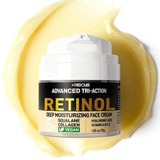 Retinol Moisturizer Anti-Aging Face Cream 5 Squalane, Hyaluronic Acid, Collagen