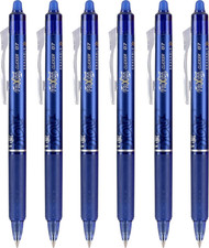 Pilot Frixion Clicker Erasable Gel Pens, Fine Point 0.7Mm , Blue Ink, 6-Pack -