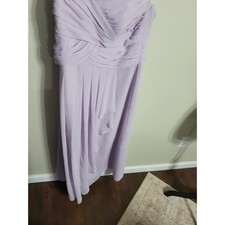 Davids Bridal Iris Purple Strapless Georgette Bridesmaid Dress W10840 Size 20
