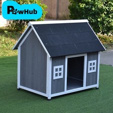 PawHub Wooden Pet Dog Kennel Timber Awning House Cabin Log Box