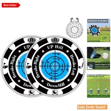 Compact Golf Ball Markers with Enhanced Bubble Reader  Hat Clip - Perfect Gift