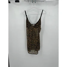 Victoria's Secret Womens Sheer Leopard Babydoll Size L Whimsigoth Boudoir