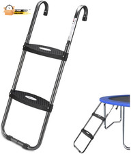 Trampoline Ladder with Horizontal and Wide Steps, Universal Hook, UV Treated St