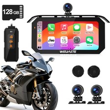 6.25" Waterproof Motorcycle Carplay- Wireless GPS Bluetooth Phone Mirroring Auto