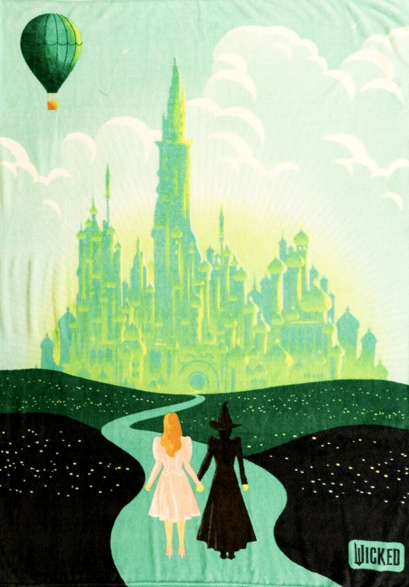 NEW - WICKED - MUSICAL - SUPER PLUSH THROW BLANKET 46