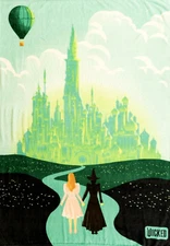 NEW - WICKED - MUSICAL - SUPER PLUSH THROW BLANKET 46" x 60" -‘ONE SHORT DAY’