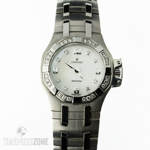 Concord Saratoga Watch MOP Dial Diamonds 24mm Quartz Retail: $3,690 FINAL SALE