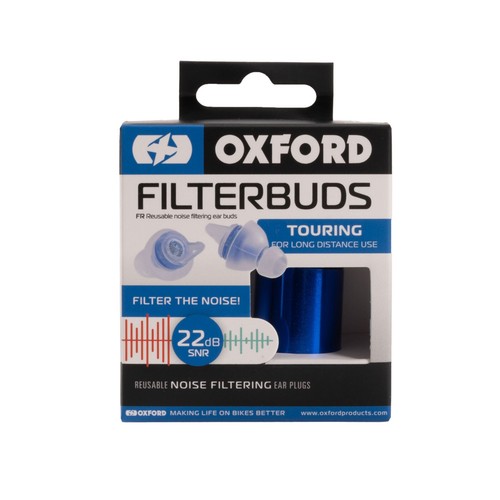 Oxford Casco de Motocicleta Touring FilterBuds 22 SNR Reutilizable Tapones para los Oídos Estuche OX954 - Imagen 6 de 9