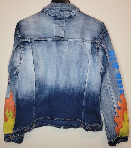 Copper Rivet Denim Jean Jacket Set Jacket Size M Jeans 32 x 32 Patch Streetwear - Picture 7 of 16