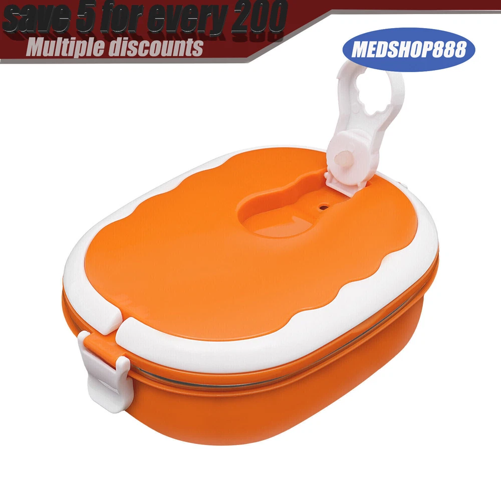 Lunch Box 0.9L/30.4oz Warmer Bento Box Portable Food Container Stainless Steel
