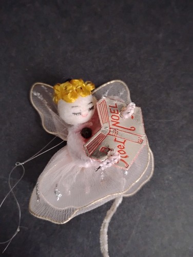 Lot 5 Vtg Christmas Floral Picks Corsage Snowman Angel Santa Rabbit 1950s Crafts - Picture 3 of 11