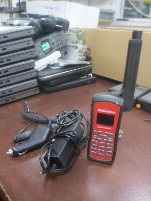 Globalstar GSP-1700 Satellite Phone Bundle Red w/ AC,Car Charge [No Battery]