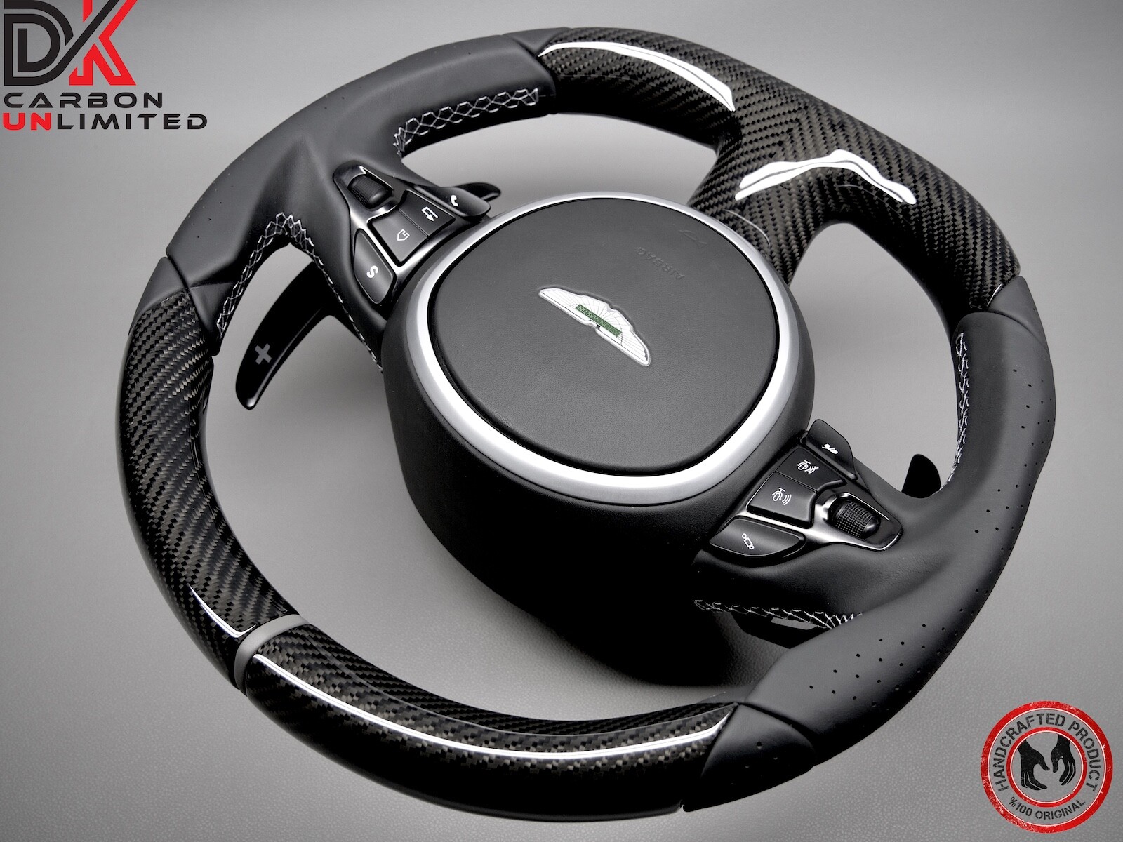 Aston Martin Vantage DBS DB11 Custom Red Ring Napa Carbon Steering Wheel v2