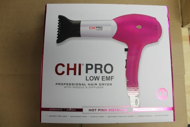 CHi Pro Low Emf Hair Dryer - Color: Hot Pink Metallic - Brand new | eBay