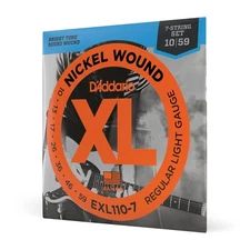 D'Addario EXL110-7 Nickel Wound Electric Guitar Strings; gauges 10-59