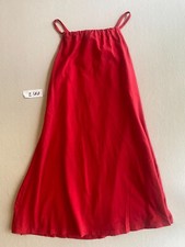 Pretty Little Thing Slip Dress Womens Size 4 Red Stretch A-Line Spaghetti Strap