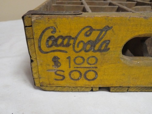 COCA COLA 24 BOTTLE WOOD CRATE HAS $1.00 SOO ON THE SIDE - Picture 7 of 12