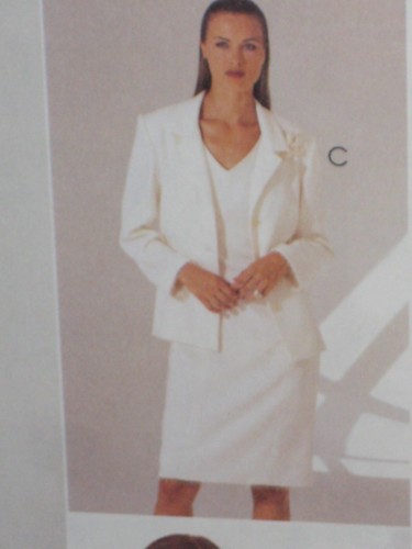 Vestido y chaqueta McCall's 3100 Misses talla 10 12 14 costuras princesa cuello en V - Imagen 4 de 8