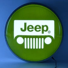Jeep Auto Backlit Beer Led Neon Lighted Sign 15"x15"
