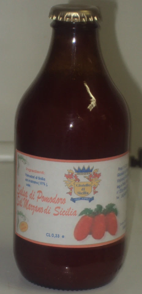 SALSA PRONTA PASSATA DI POMODORO SAN MARZANO ( Sicilia che gusto ) CL 0,33