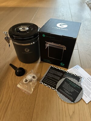 Kaffeedose aus Edelstahl mit Deckel in grau Coffee Gator
