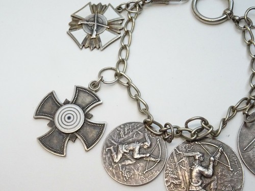 Patriotische Schützenkette um 1929 Silber Norddeutscher Schützenbund 900 Silber - Bild 2 von 7