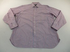 Polo Ralph Lauren Estate Dress Shirt Mens 17 35 Pink Striped Button Up Classic
