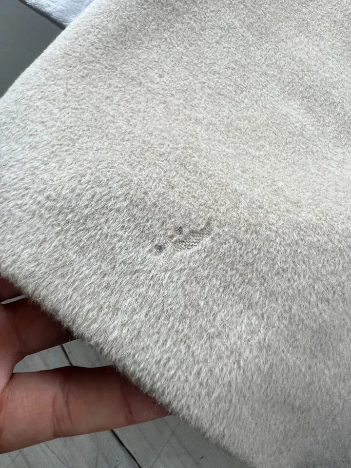 Canali Proposta Oatmeal Long Overcoat Jacket Sz 50R Wool Cashgora  Made in ITALY - Image 3 of 4