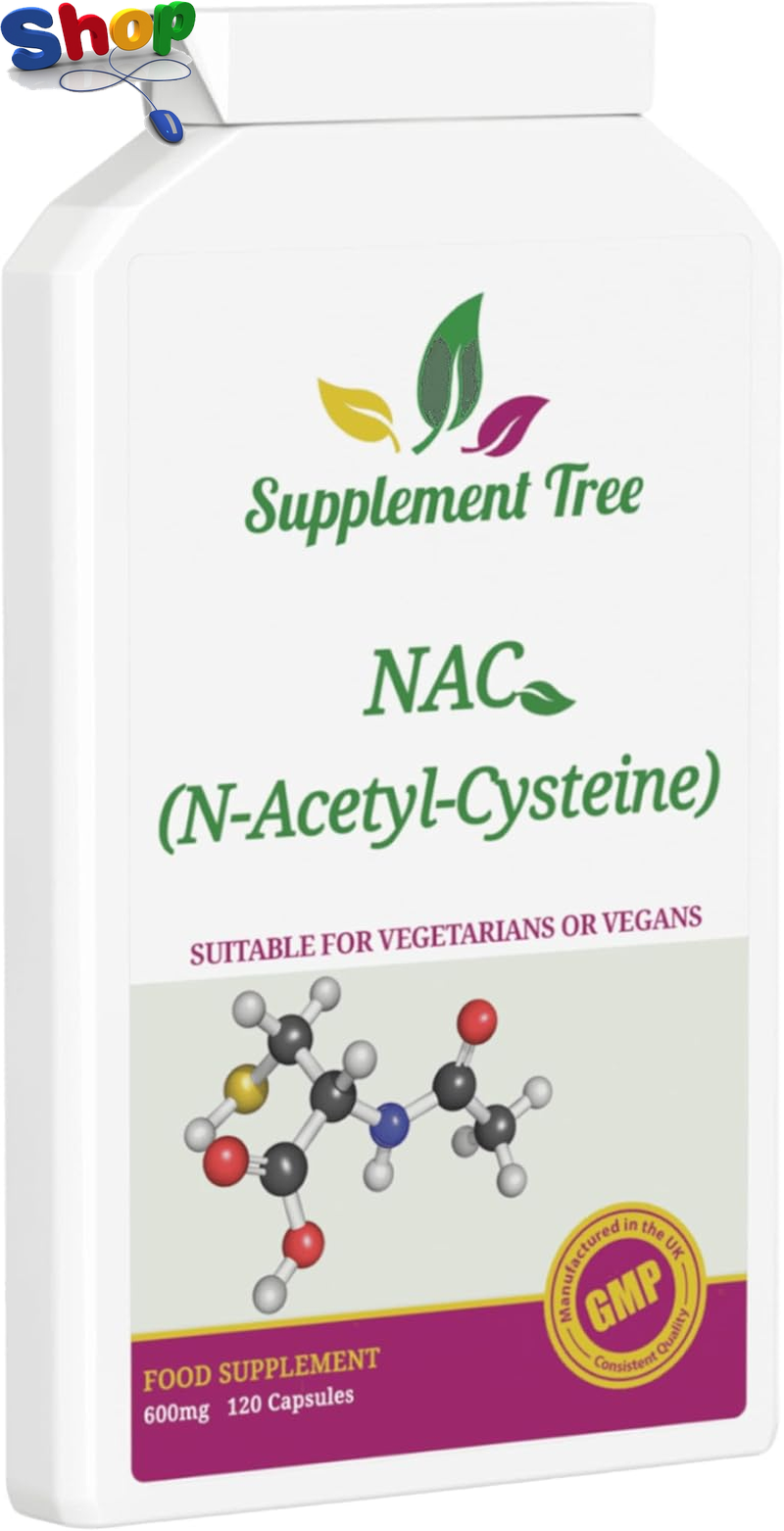 NAC  N - Acetyl - Cysteine  600  Mg  120  Capsules |  Vegan  NAC  Supplement |