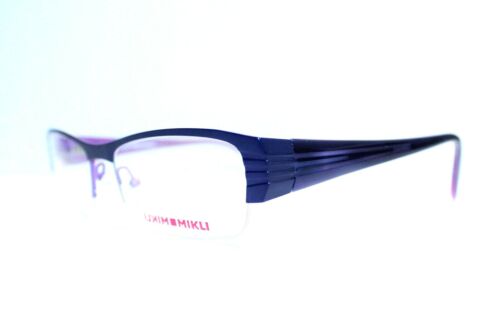 NEW ALAIN MIKLI ML1301 C004 VIOLET SEMI RIMLESS AUTHENTIC EYEGLASSES RX 53-17 - Picture 3 of 11