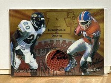 Terrell Davis Natrone Means 1997 Collector's Edge Playoff Game Ball 1:1368 SP 🔥
