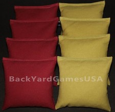 ALL WEATHER CORNHOLE BEAN BAGS Maroon  Olive Resin Filled WATERPROOF