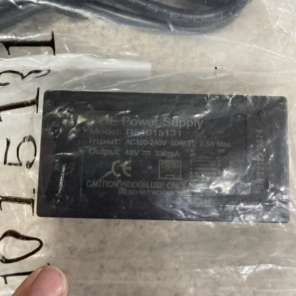 48V Power Supply Mitel 5200, 5300, 8600 IP Phones POE R 51015131 Ethernet Over - Image 2 of 4