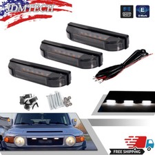 Smoke Lens White Led Front Grille Running Lights Kit For 07-14 Toyota Fj Cruiser Smoke Lens White Led Front Grille Running Lights Kit For 07-14 Toyota Fj Cruiser