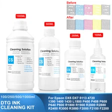 DTG Cleaning Solution Textile Pigment Ink Print Head Cleaning Liquid Capping 